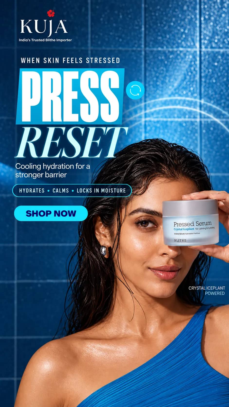 KUJA skincare campaign creative built for paid social