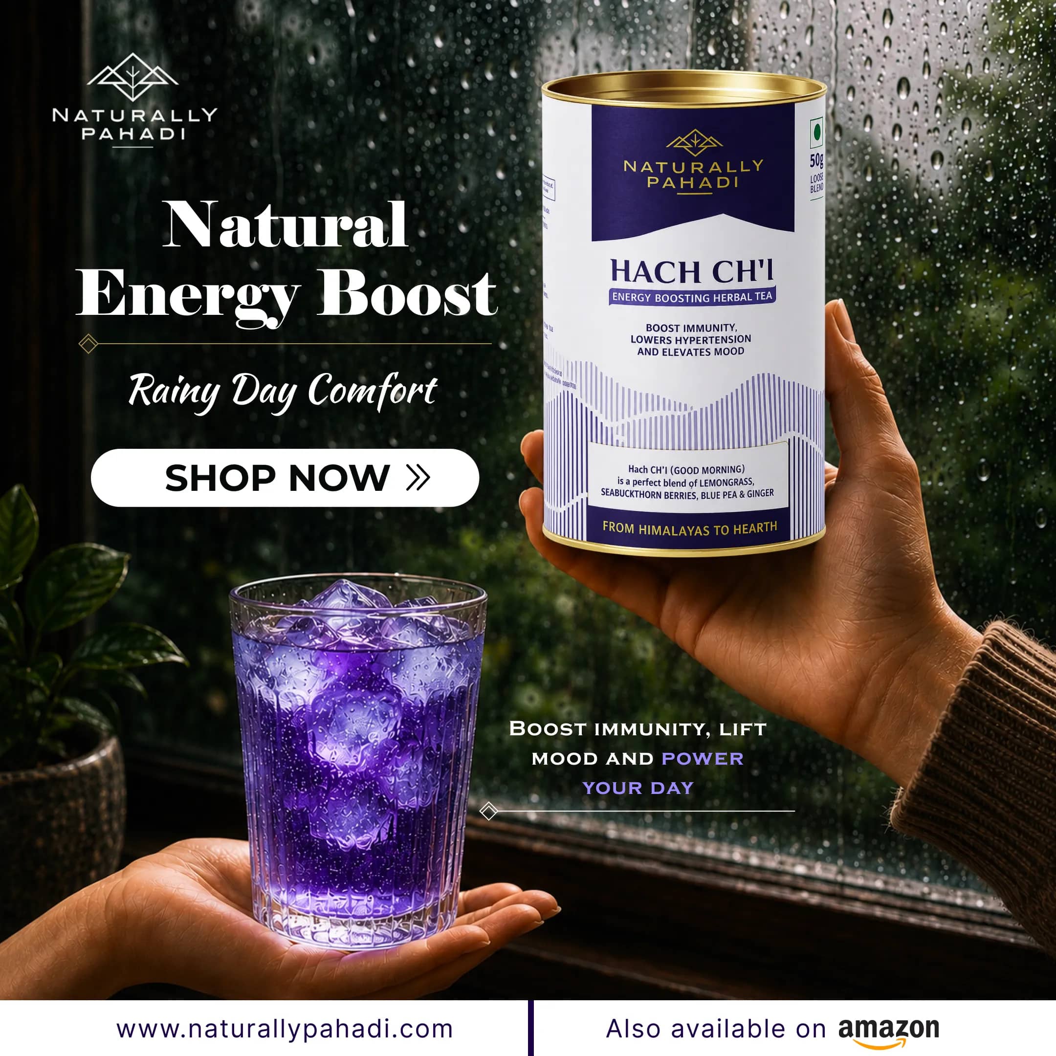 Hachchi herbal tea ad creative produced for Meta Ads