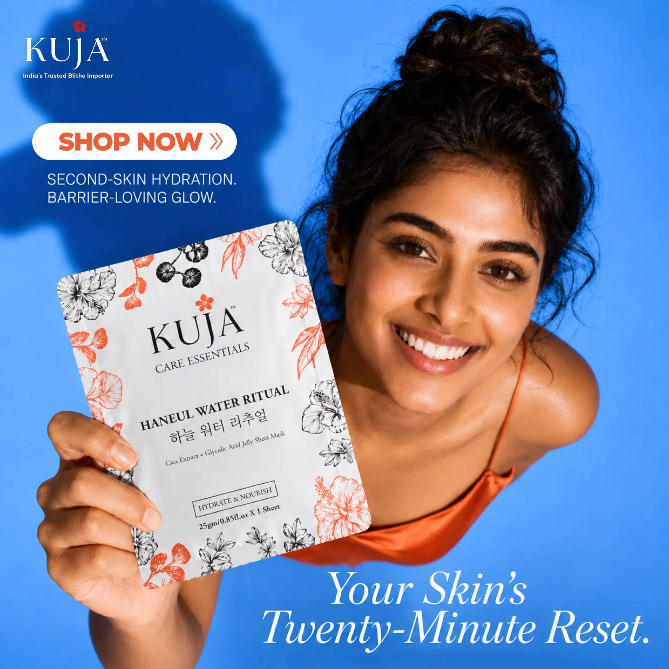 KUJA sheet mask ad creative produced for Meta Ads