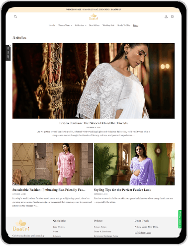 Tablet view