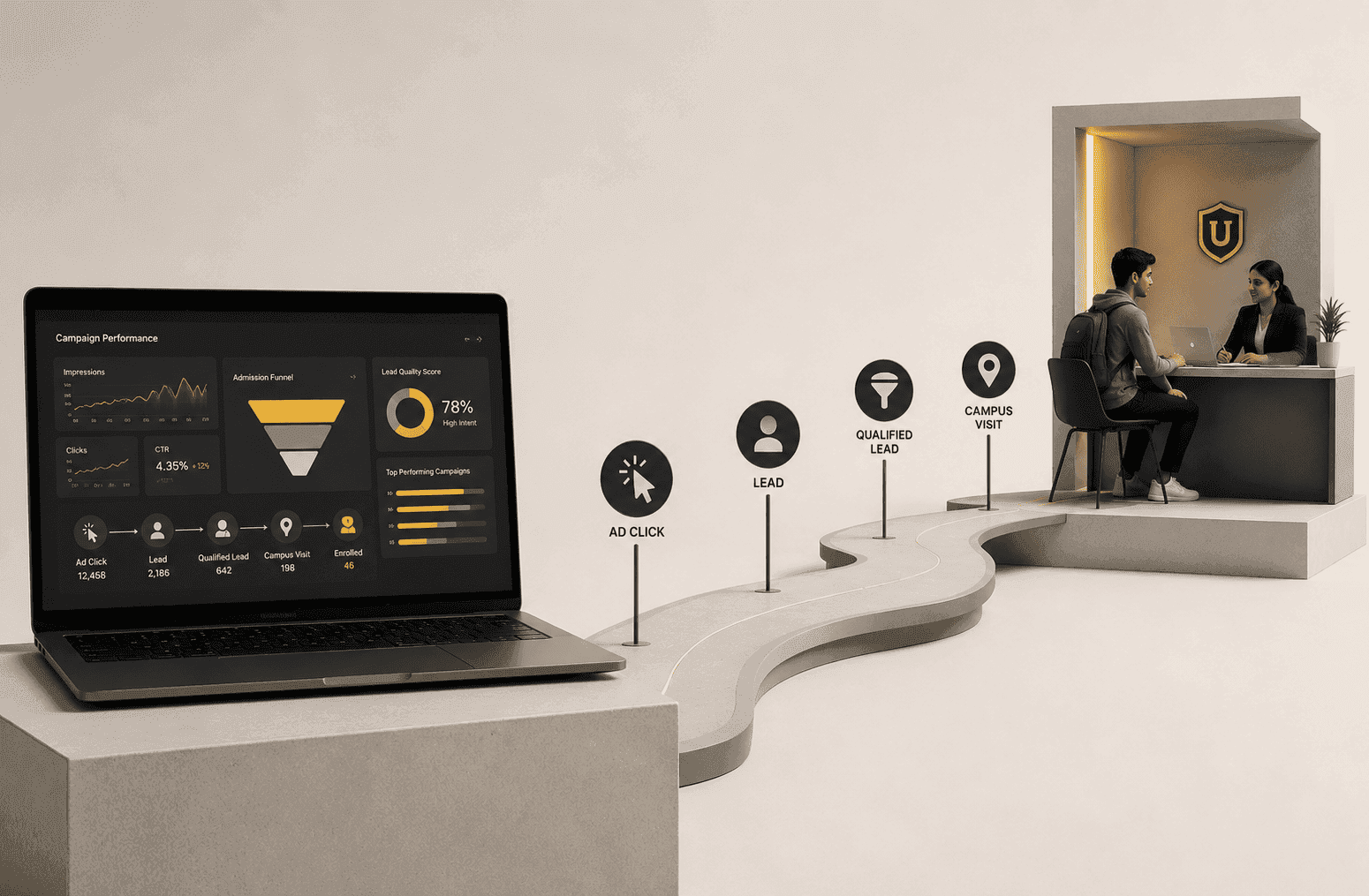 Education PPC tracking from click to enrollment