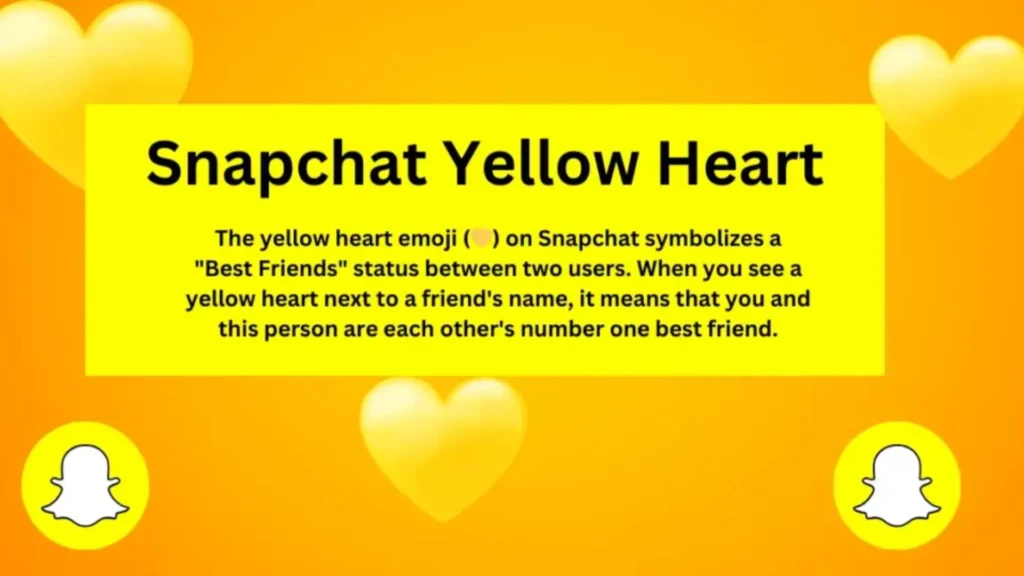 yellow heart on snapchat