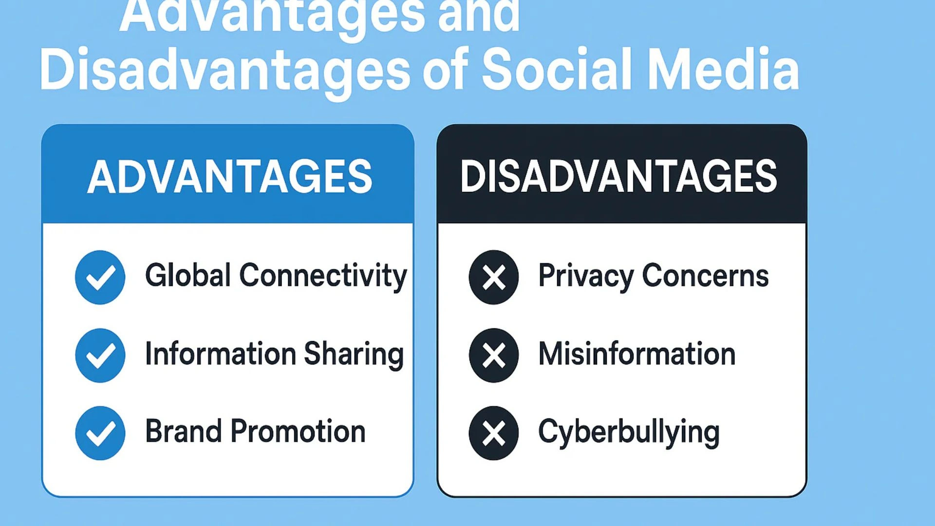 social media advantages and disadvantages